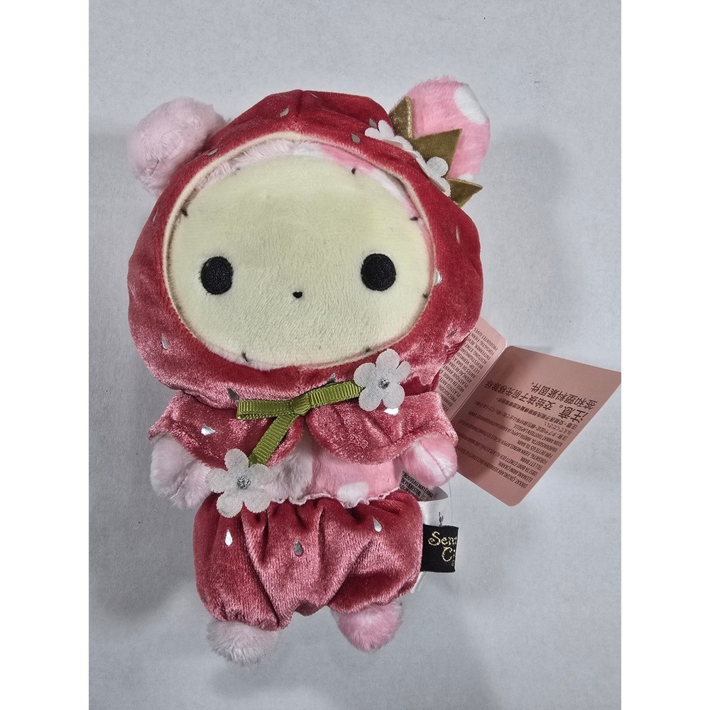 San-X Sentimental Circus Shappo Strawberry Costume Plush Toy Pink 7 Inch NEW